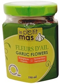 Fleurs d'ail fermentées dans l'huile -  Format 190 ml - Le Petit Mas - Fleurs d'ail fermentées biologiques et conventionnelles | Le Petit Mas (producteur d'ail) 