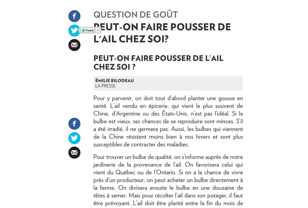 Le Petit Mas -They talk abour our garlic flowers (scapes) - La presse