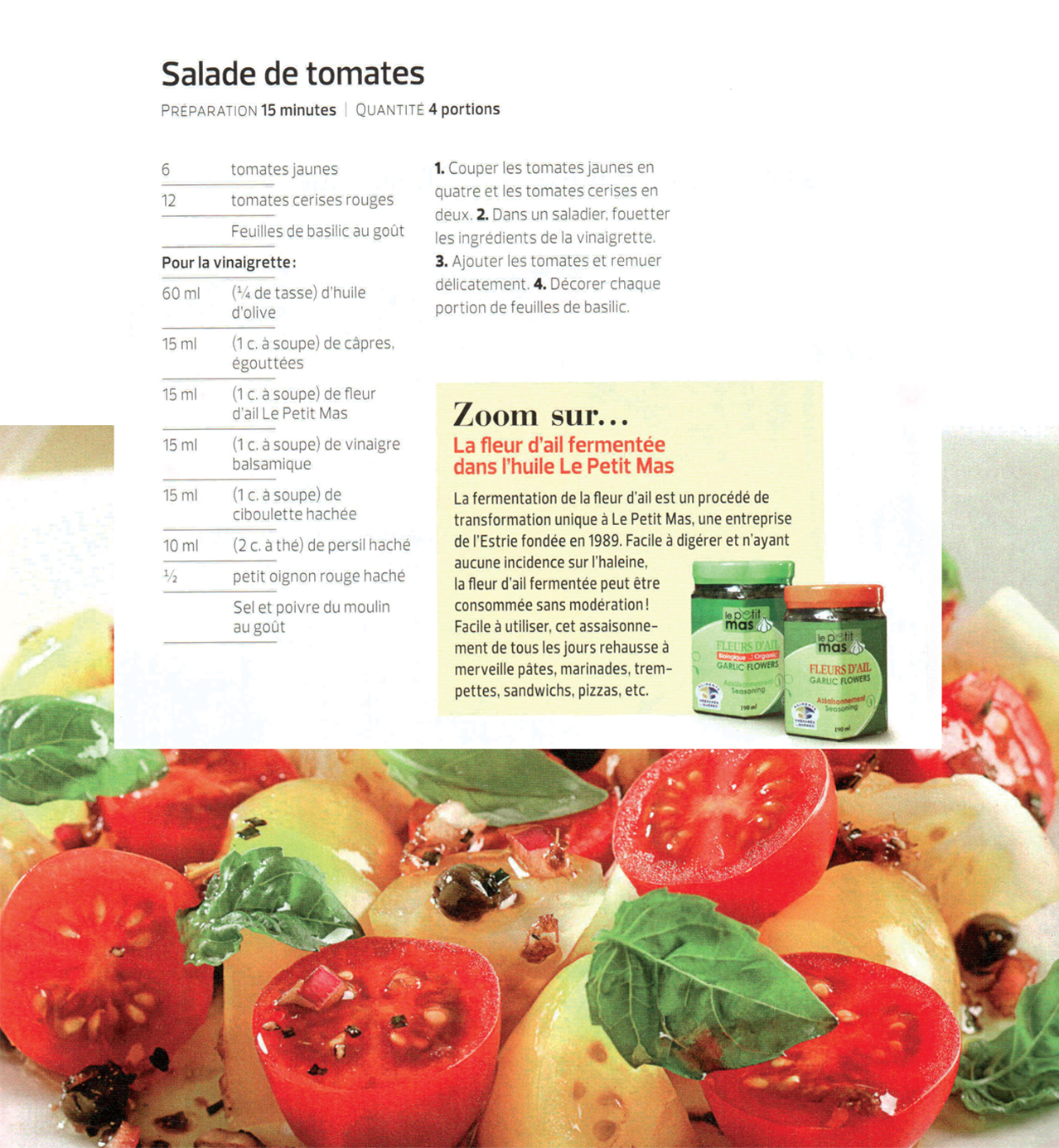 Le Petit Mas -They talk abour our garlic flowers (scapes) - Pratico-pratique 2014