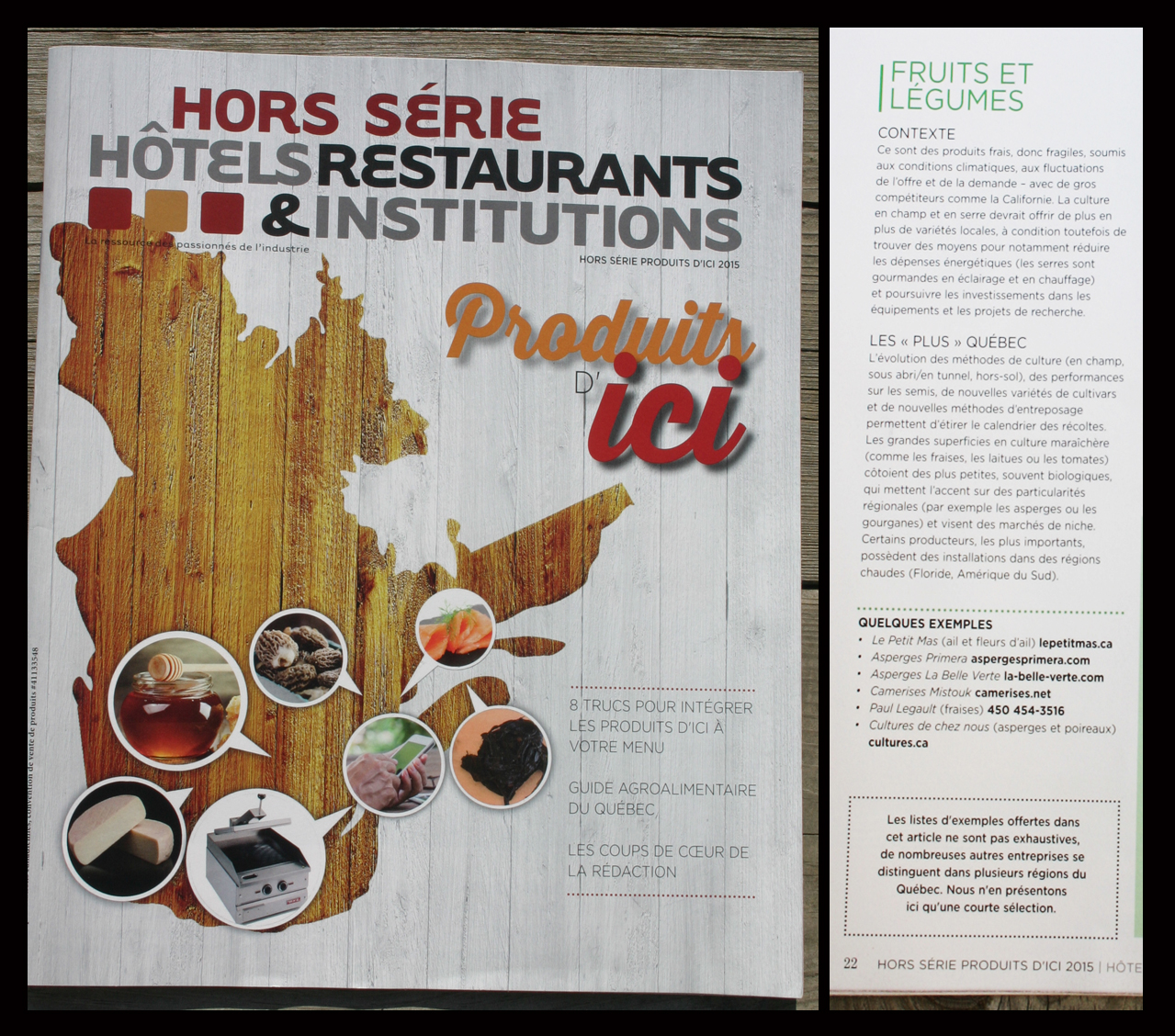 Le Petit Mas -They talk abour our quebec-grown garlic - Magazine HRI