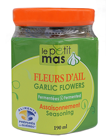 Fleurs d'ail fermentées dans l'huile -  Format 190 ml - Le Petit Mas - Fleurs d'ail fermentées biologiques et conventionnelles | Le Petit Mas (producteur d'ail) 